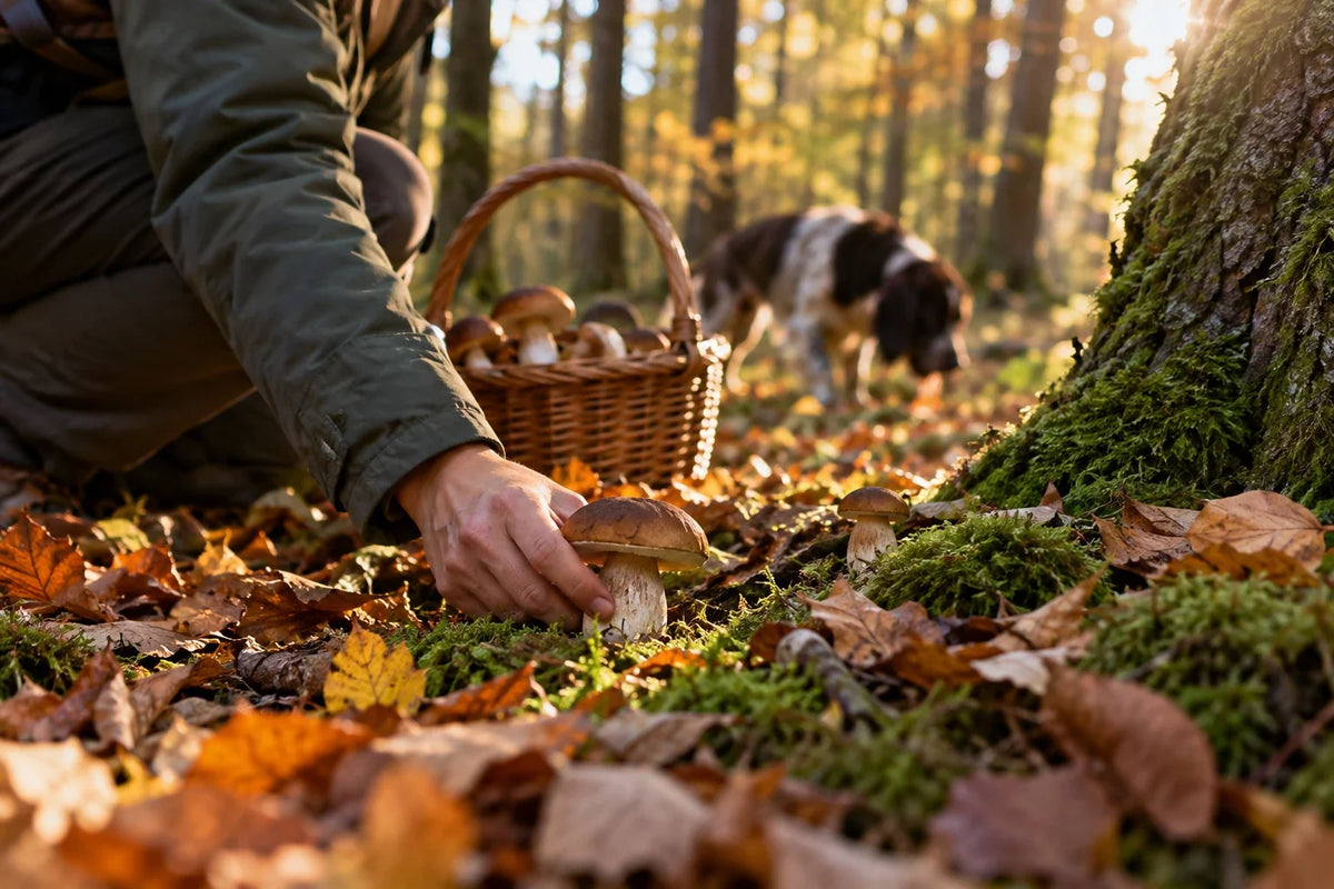 Cueillette de champignons en forêt : quel couteau outdoor pour l'automne ?