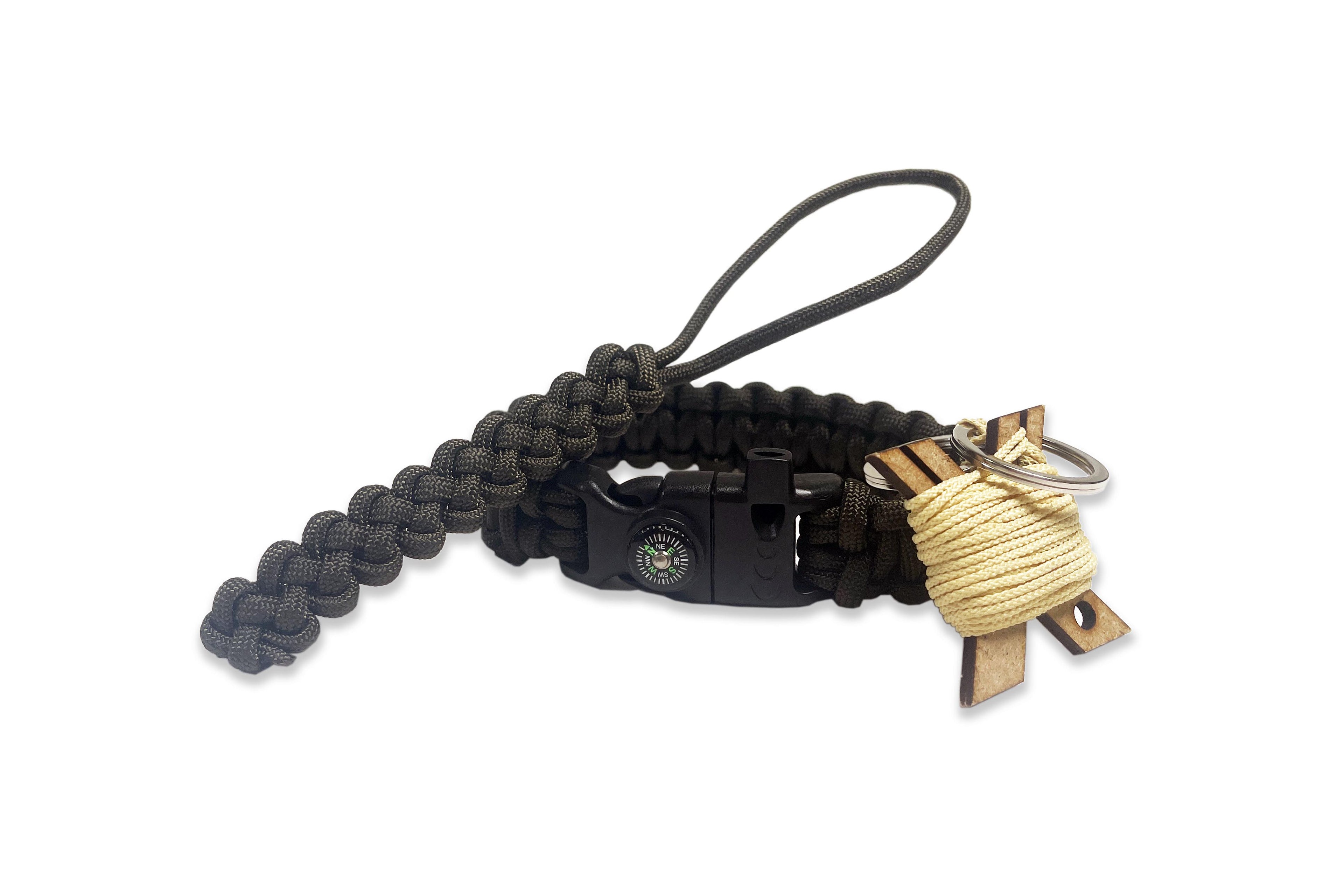 Bracelet de survie allume feu & scie Kevlar Taille M