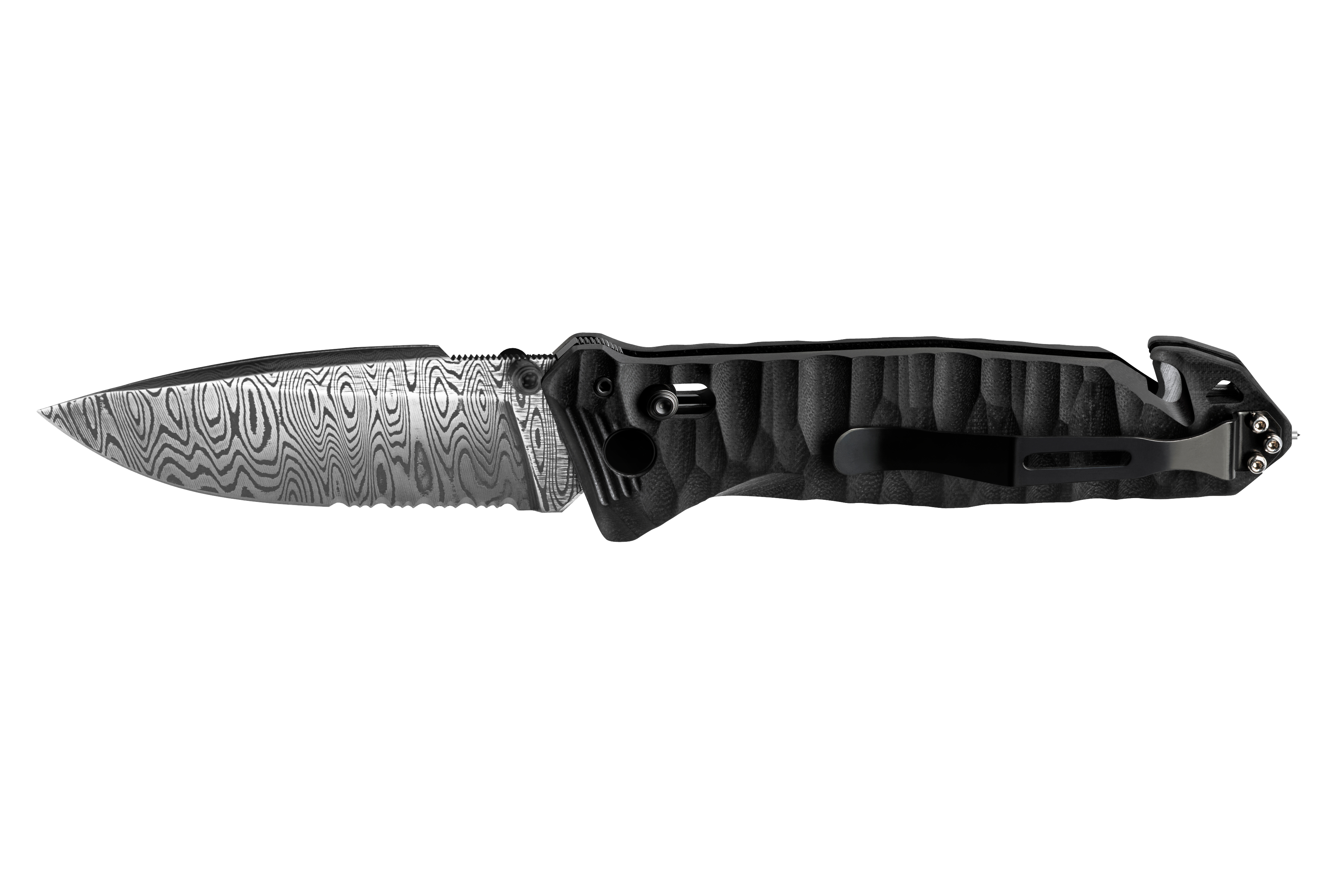 Couteau C.A.C. lame damas manche en g10 noir