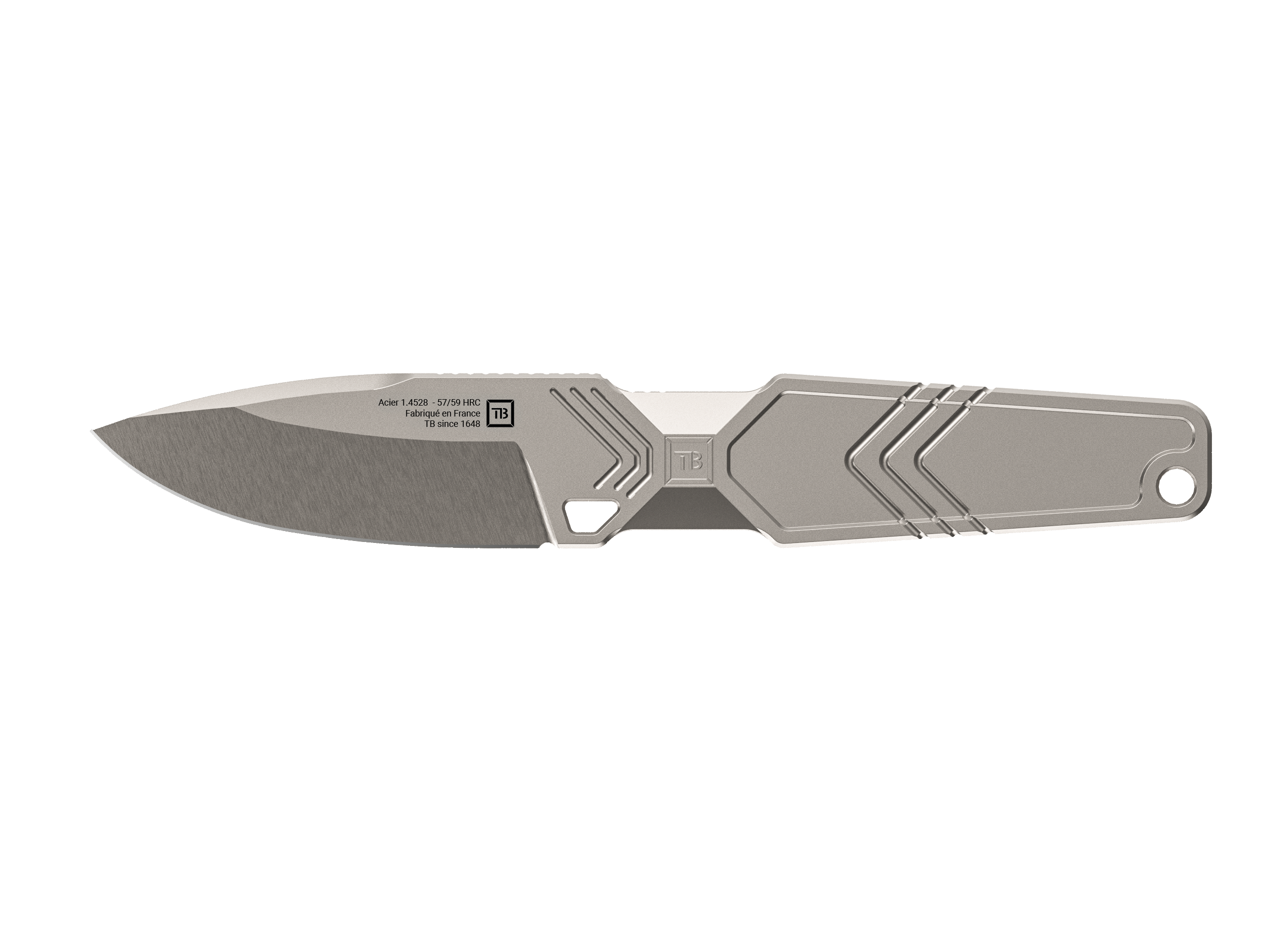 Impact inox couteau monobloc fond transparent