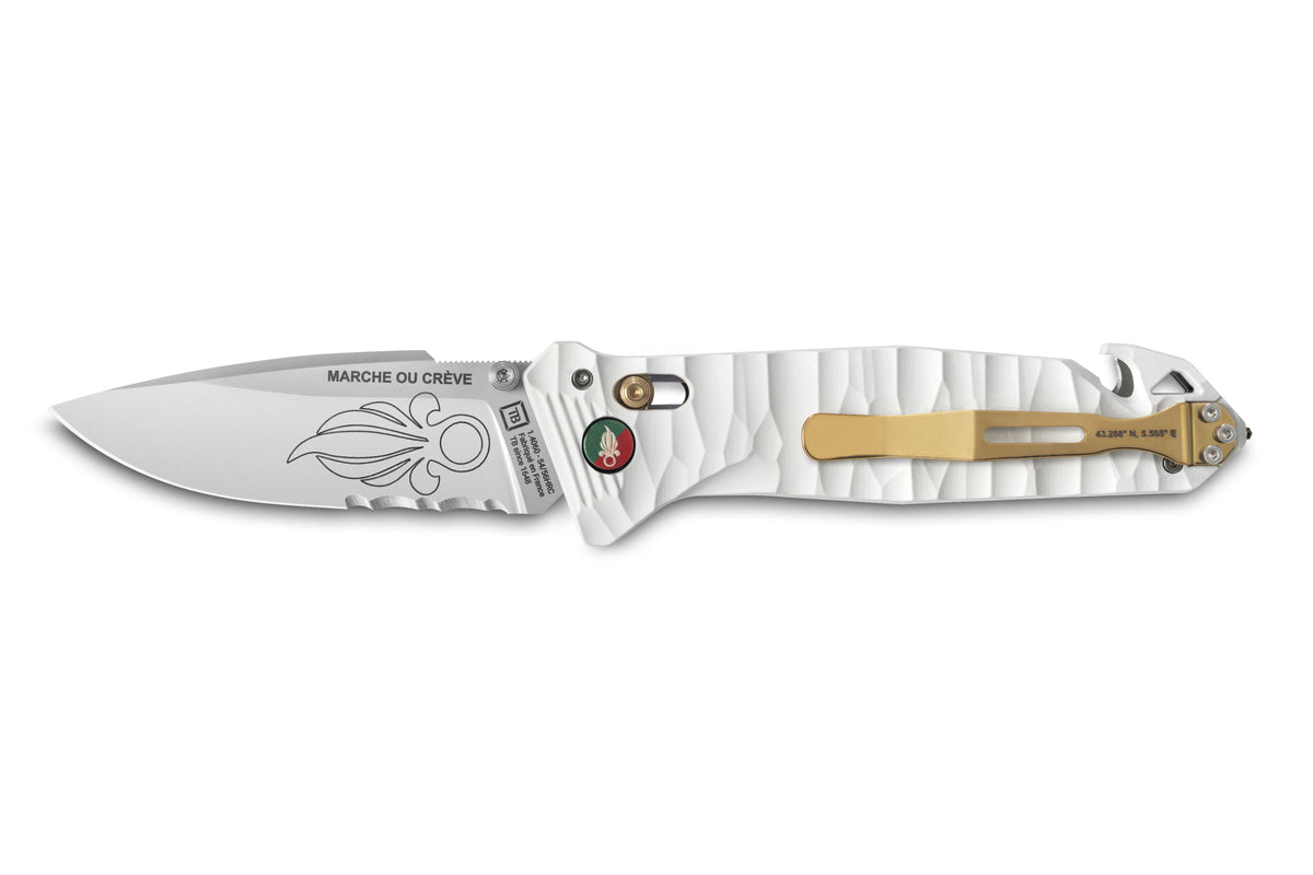 Couteau CAC legion étrangère manche blanc droit