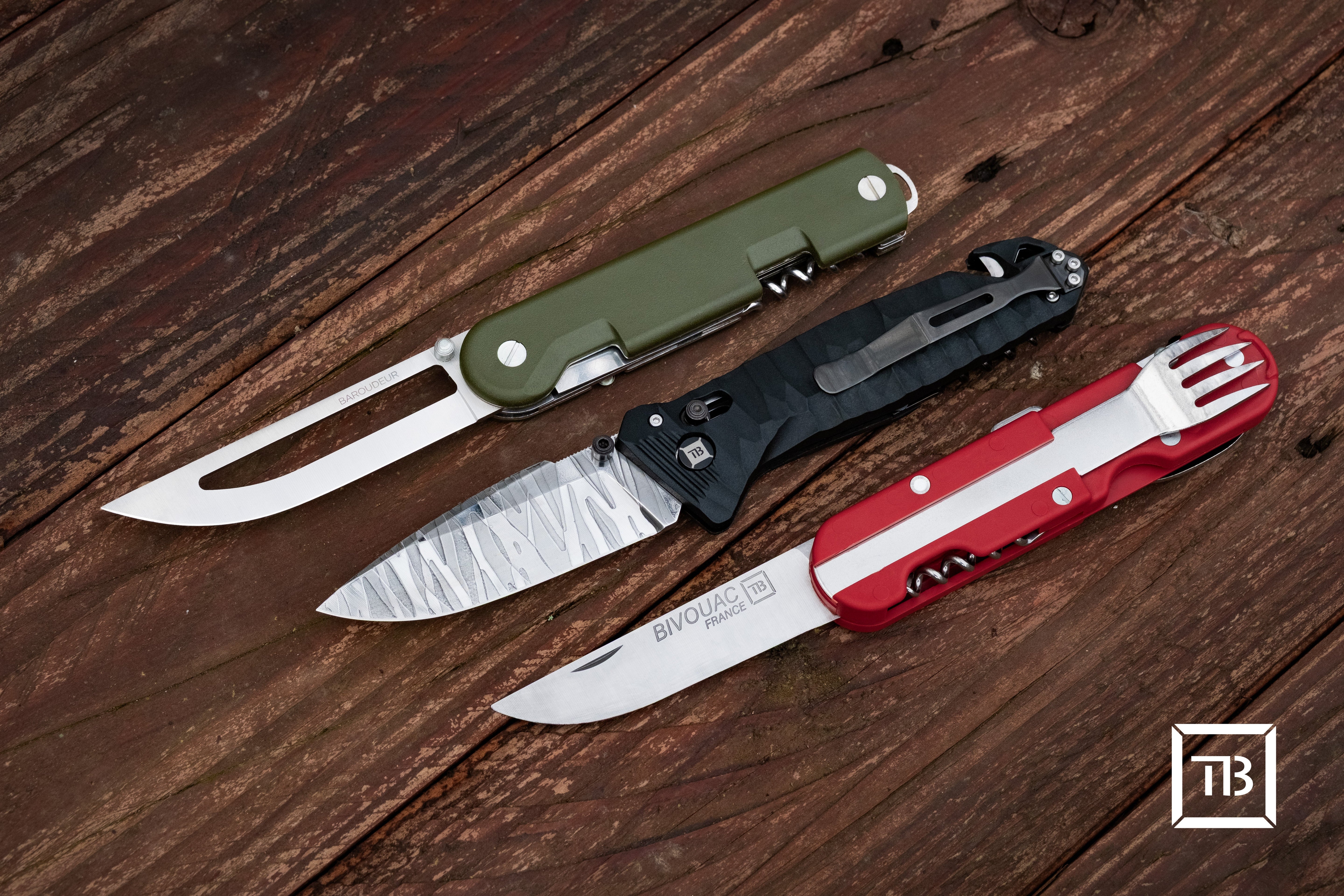 C.A.C.® vs Baroudeur® vs Bivouac® : quel couteau militaire TB-Outdoor choisir ?